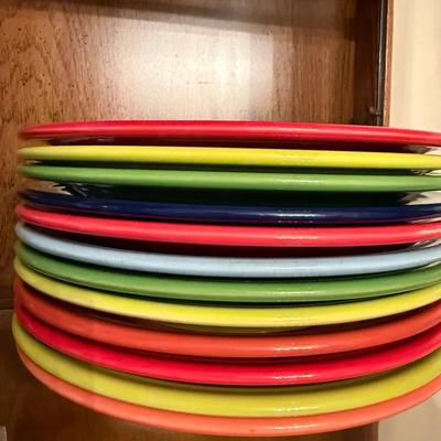 Fiesta Ware Dinner Plates – Set of 12 Assorted Colors