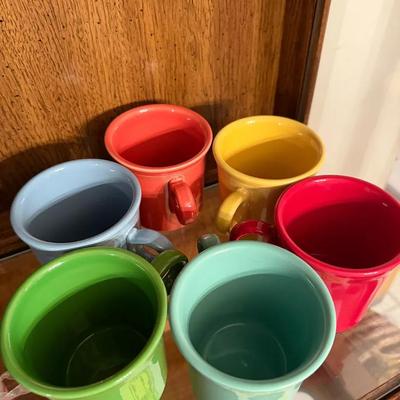 Fiesta Ware Ceramic Coffee Mugs #2 – Set of 6 Mixed Colors (HLC Fiesta USA)