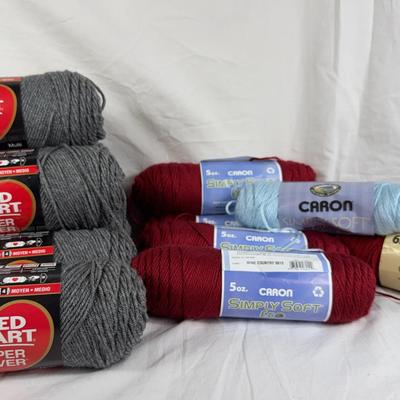 Red Heart And Caron Yarn - New