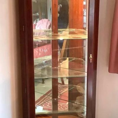 Corner Curio Cabinet - Dark Colored 