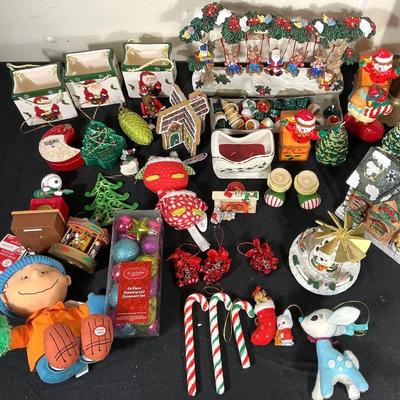 Large Lot of Mixed Christmas Decorations Including Peanuts Collectibles!