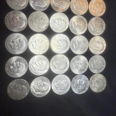 Lot: 25 Ike Dollars Curculated (Various Years)