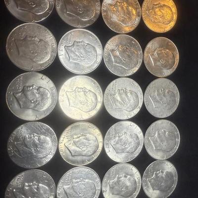 Lot: 20 Ike Dollars Curculated (Various Years)