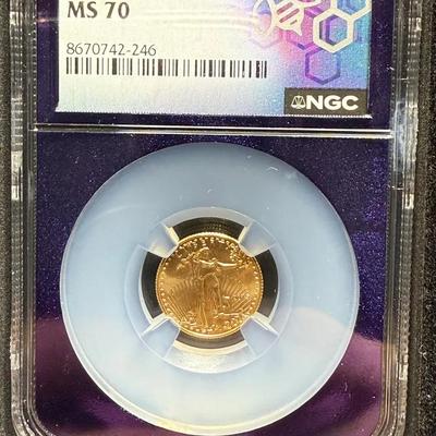 2015 $5 Gold Eagle NGC MS 70 1/10th Oz Gold