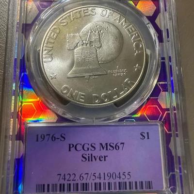 1976-S PCGS MS 67 Ike Dollar (Silver)