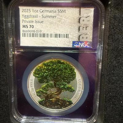 2025 1oz Germanic Silver 5M NGC MS 70