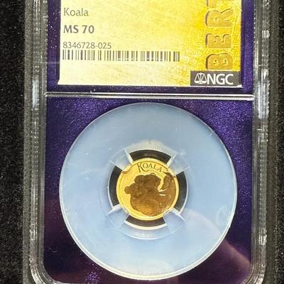 2023-P Australia Koala G$15 NGC MS 70 1/10th Gold