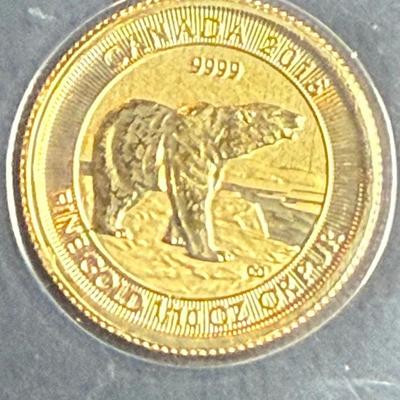 2018 Canada 1/10 oz Gold Polar Bear