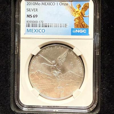 2010 Mo Mexico Libertad NGC MS 69 1oz Silver