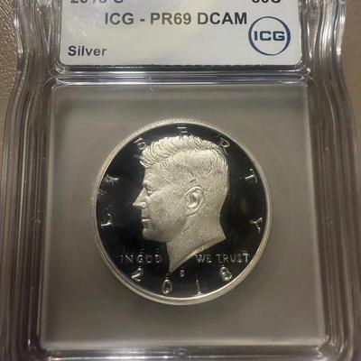 2018-S  IGC PR69 DCAM Kennedy Half Dollar Silver