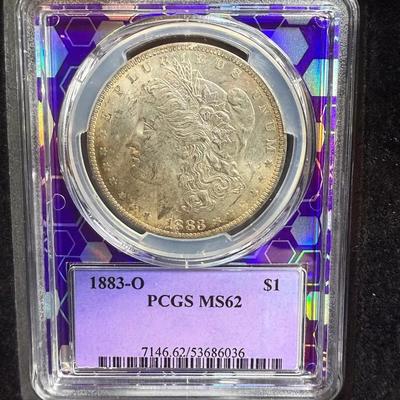 1883-O Morgan Dollar PCGS MS 62 Toning