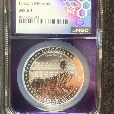 2022 Niue Lincoln Memorial NGC MS 69 1oz Silver