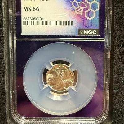 1944 Mercury Dime .10c NGC MS 66