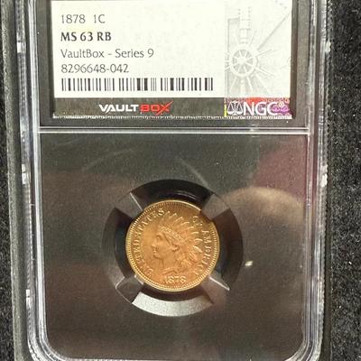 1878 1C NGC MS63RB