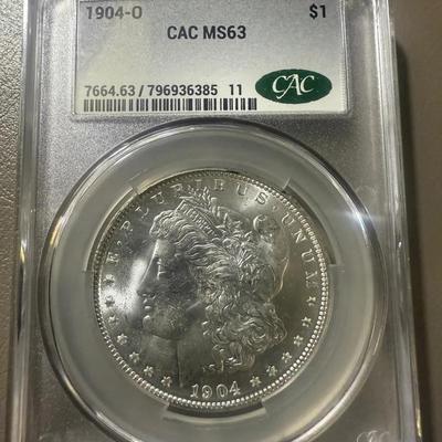1904-O CAC MS 63 Morgan Dollar