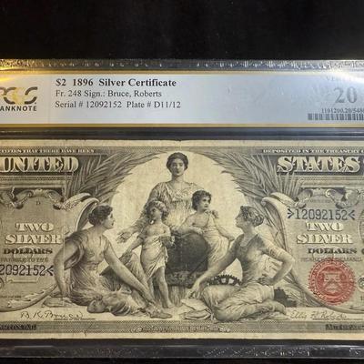1896 $2 Silver Certificate PCGS Very Fine 20