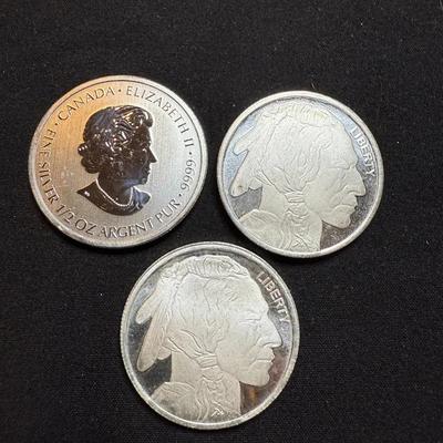 Lot: (3) 1/2 Oz Rounds 