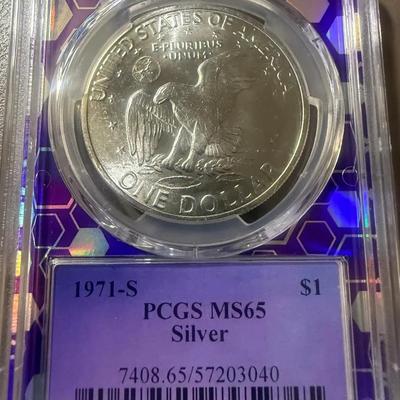 1971-S PCGS MS 65 Ike Dollar (Silver)