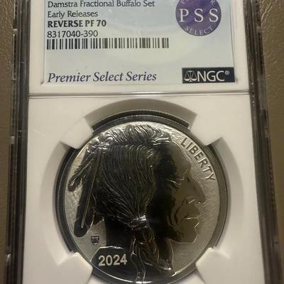 2024 Ascension  NGC Reverse PF 70 1oz Silver Buffalo Early Release 