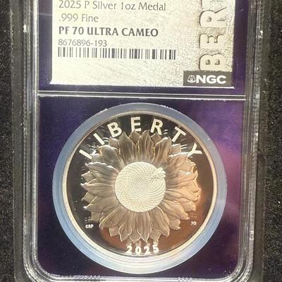 2025-P NGC PF 70 Ultra Cameo American Liberty Series 1oz Silver
