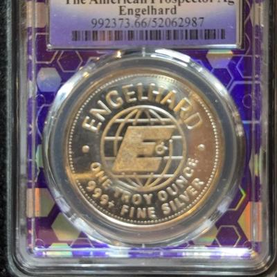 1984 PCGS MS 66 Engelhard The American Prospector 1oz Silver