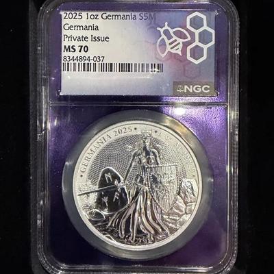 2025 NGC MS60 - 1oz Silver Germania S5M 