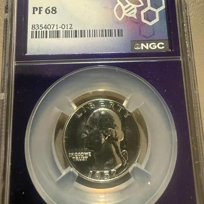 1957 NGC PF 68 Washington Silver .25c