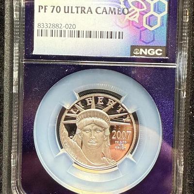 2007-W Platinum Eagle NGC PF Ultra Cameo 1/2 Oz Platinum 