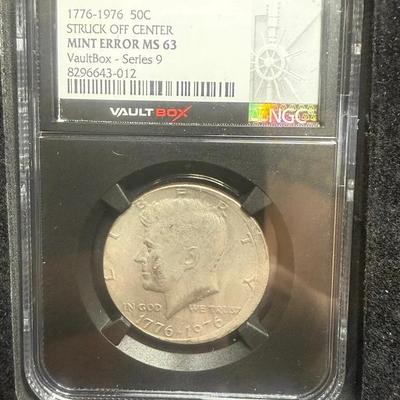1976 50C NGC MINT ERROR MS63