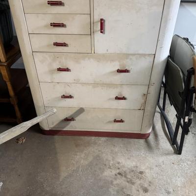 Art Deco Metal Cabinet 