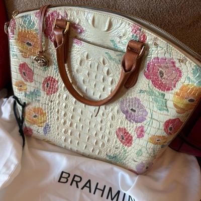 BRAHMIN Leather croc handbag