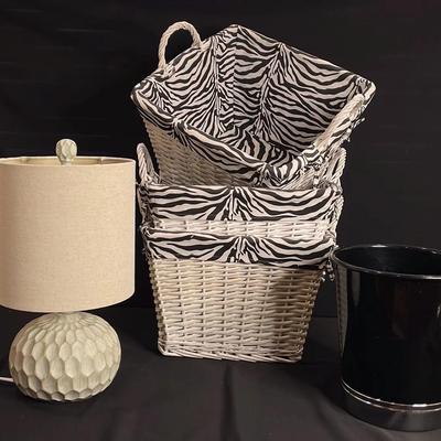 Storage Bins, Lamp And More
