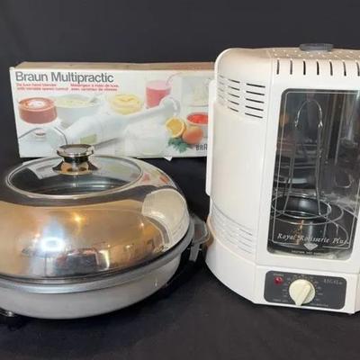 Ultras Electric Fryer, Royal Rotisserie Plus & Braun Multipractic