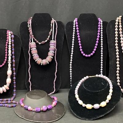 Various Shades Of Purple Necklaces #2
