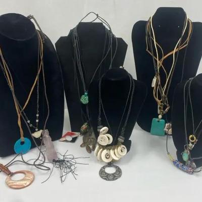 Corded Pendant Necklaces
