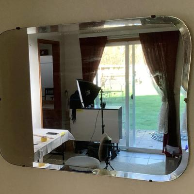 Vintage Beveled Edge Wall Mirror 