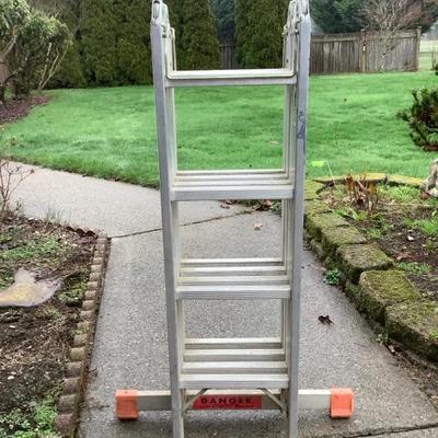 Krause Folding Aluminum Multi-Position Ladder – Extension & A-Frame