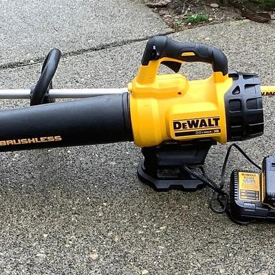 DeWalt XR Brushless Weed Trimmer & Blower Set – Batteries & Chargers Included