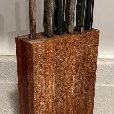 PPM108 Kitchen Knives & Wooden Knife Block