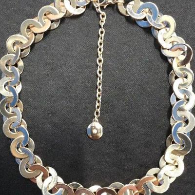 EHE144 - 14" Gold-Toned Chain Link Necklace 