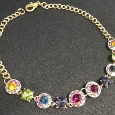 EHE120 - Myrna Lee Chang 16" Multi-Colored Necklace 