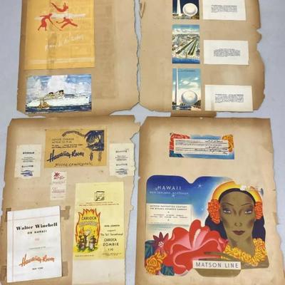 EHE343 - Rare Vintage 1940s Ephemera - Photos & Postcards, Passenger Lists, Menus, Stamps & MORE!