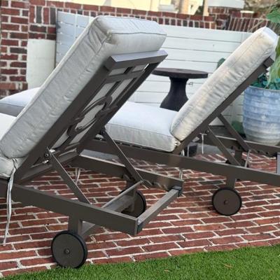 Arhaus Outdoor Metal Loungers with Cushions

$1200 for pair