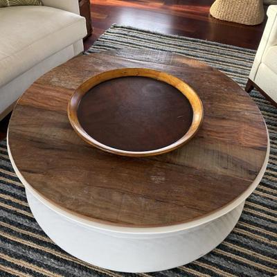 Thomas Bina Solid Wood Top Coffee Table

48" diamter
16"H
