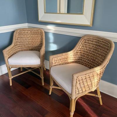 Capitola Rattan Arm Chairs $495 Each

34"H
23 1/2"W
22"D