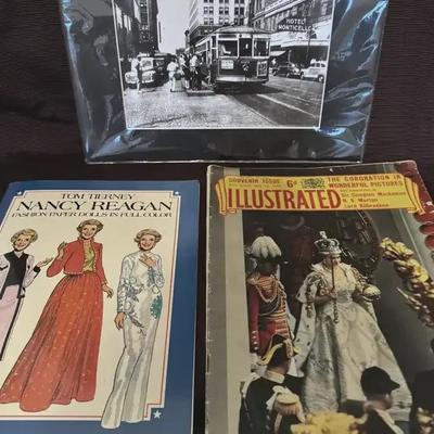 Lot 162:  Vintage Historical Paper Ephemera Lot (3) – 1953 Coronation Illustrated Magazine, Nancy Re