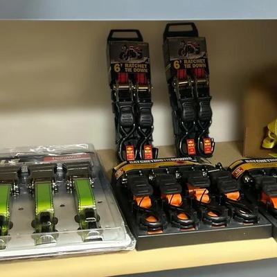 New Ratchet Tie-Down Straps 6’ & 15’
