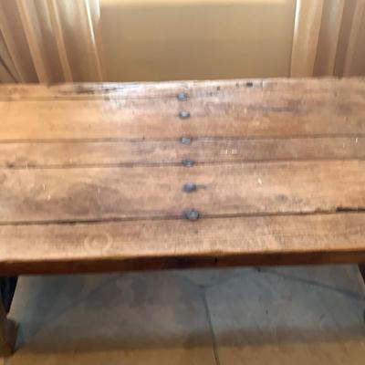 Spanish Baroque Style Natural Wood Coffee Table 