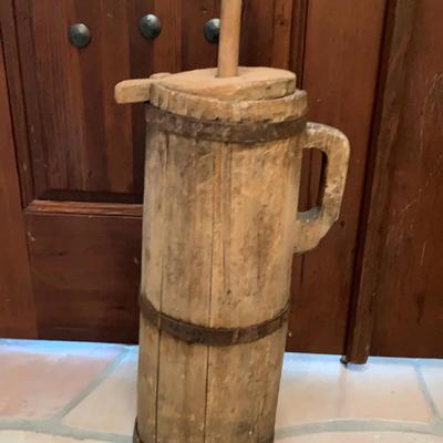 Antique Wooden Butter Churner- Large