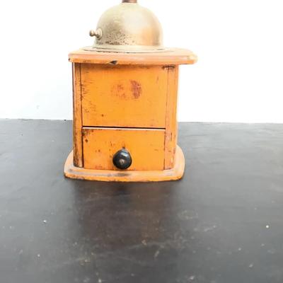 Antique Wooden Coffee Grinder 